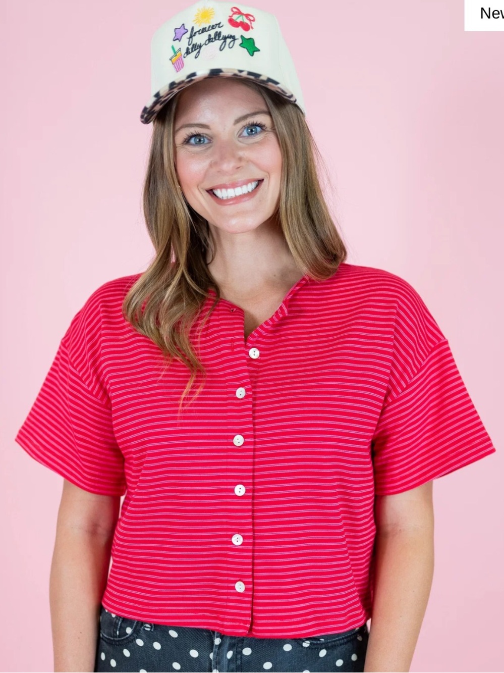 Things between Striped Button top - Picture 2 of 3